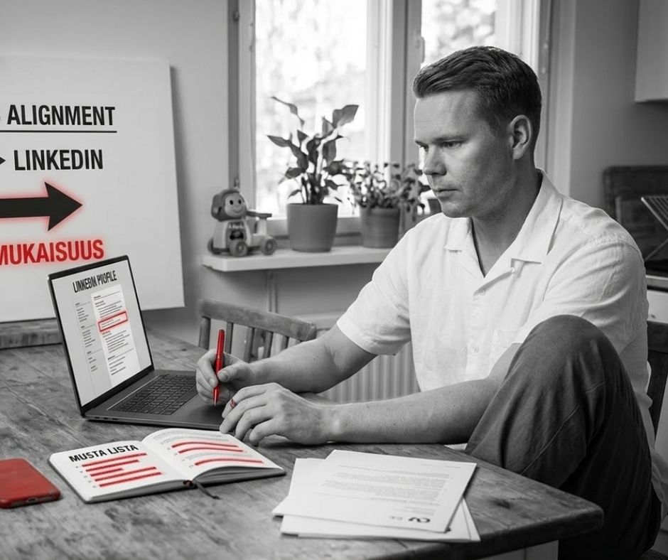 Työttömän maanantai osa 4 - Strateginen työnhaku. Pulkkinen päivittää LinkedIn profiilin.